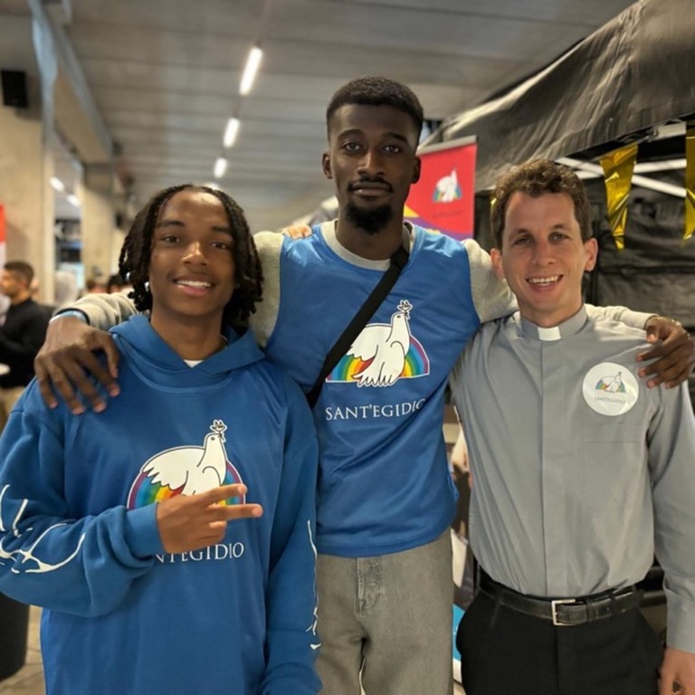 Durante su visita a Bélgica, el papa Francisco se reunió con algunas familias de refugiados que han llegado al país con los corredores humanitarios de Sant’Egidio